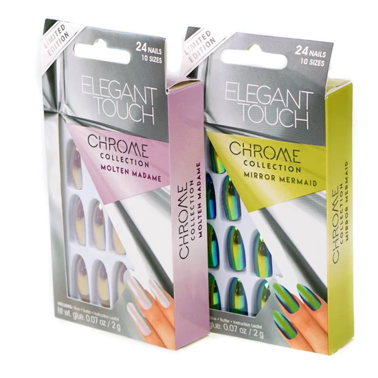 Elegant Touch 2 x Elegant Touch Chrome Collection False Nails