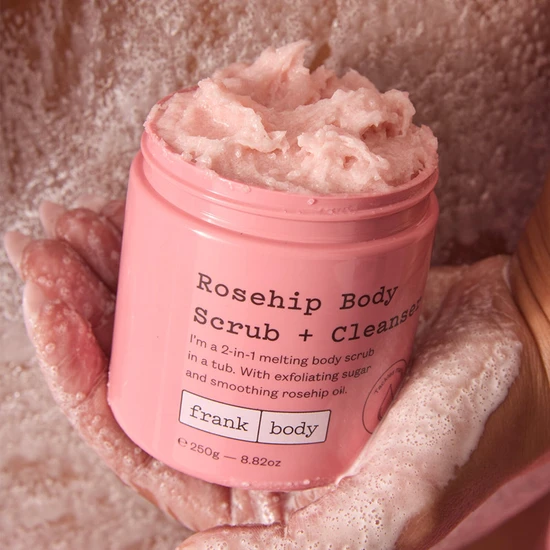 Frank Body Rosehip Body Scrub + Cleanser 250g
