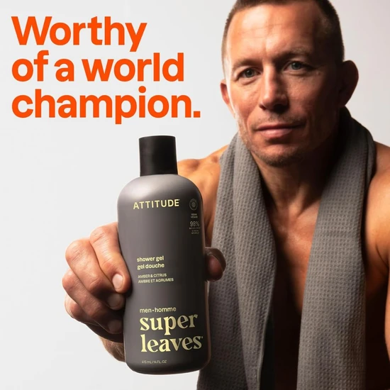 Attitude Super Leaves Men Shower Gel Amber & Citrus 415ml