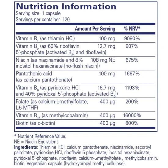 Pure Encapsulations B-Complex Plus Capsules 120 Capsules