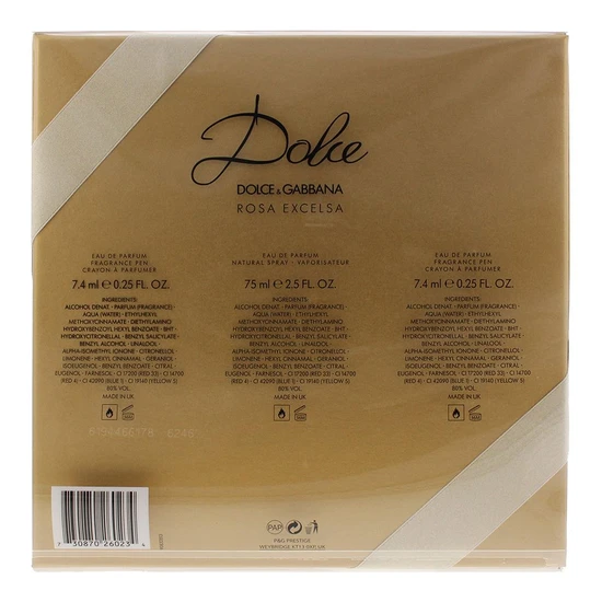 Dolce & Gabbana Rosa Excelsa Eau De Parfum Gift Set 75ml & 2 x 7.4ml