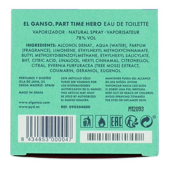 El Ganso Part Time Hero Eau De Toilette 125ml
