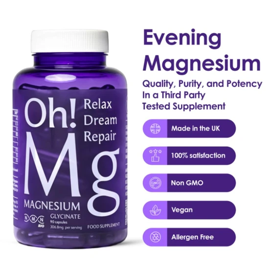 NMN Bio Oh!mg Evening Magnesium Capsules 90 Capsules