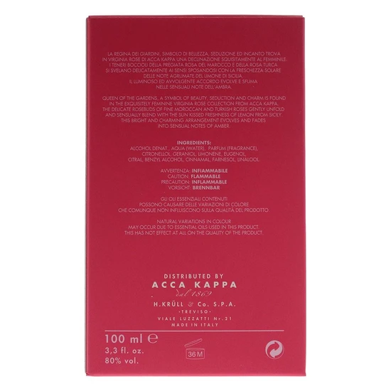 Acca Kappa Rosa Eau De Cologne 100ml