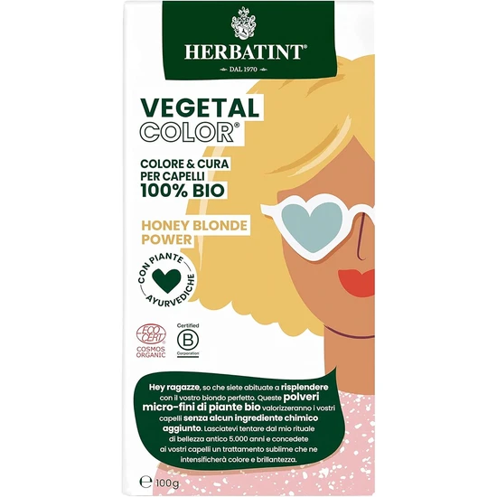 Herbatint Vegetal Organic Hair Colour Honey Blonde Power 100g