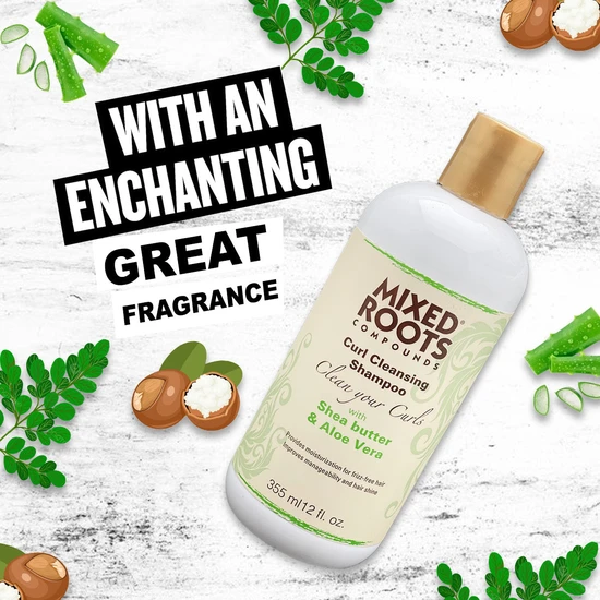 Mixed Roots Curls Cleansing Shampoo Shea Butter & Aloe Vera 355ml