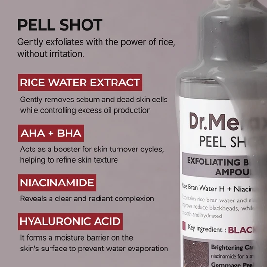 Dr.Melaxin Peel Shot Exfoliating Black Rice Ampoule 80ml
