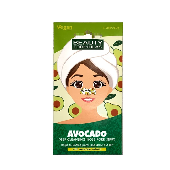 Beauty Formulas Avocado Deep Cleansing Nose Pore Strips 6 Pairs