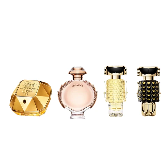 Paco Rabanne Miniatures Gift Set 5ml Lady Million Eau De Parfum + 6ml Olympea Eau De Parfum + 4ml Fame Eau De Parfum + 4ml Fame Parfum Eau De Parfum