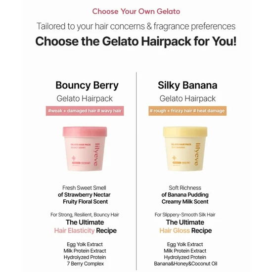 LILYEVE Gelato Hair Pack Bouncy Berry 200ml