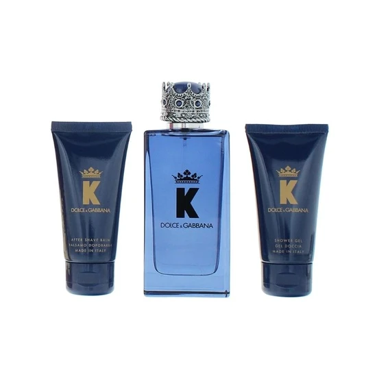Dolce & Gabbana K Eau De Toilette Gift Set 100ml, 50ml Shower Gel & 50ml Aftershave Balm