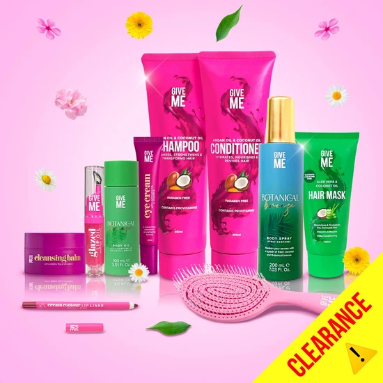 Give Me The Mother's Day Set Shampoo, Conditioner, Hair Mask, Flexy Paddle Brush, Cleansing Balm, Eye Cream, Lip Liner, Lip Oil, Body Oil & Body Spray
