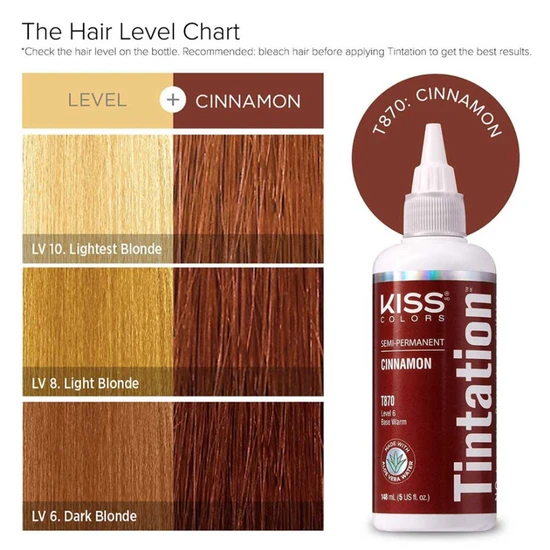 Kiss Red By Kiss Colours Tintation Semi Permanent Cinnamon T870 148ml