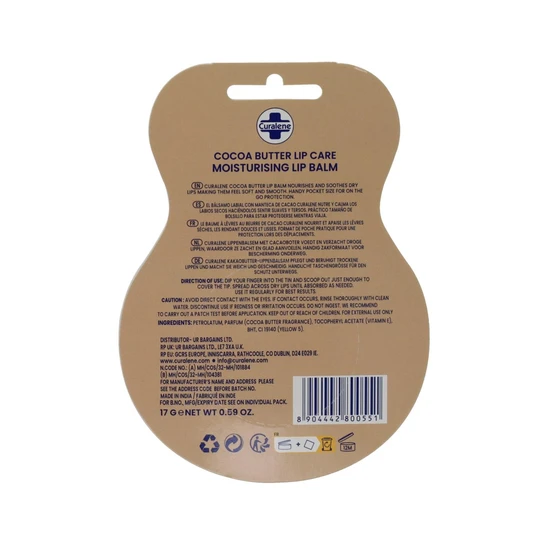 Curalene Cocoa Butter Lip Balm 17g