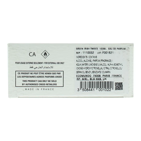 Creed Green Irish Tweed Eau De Parfum 100ml