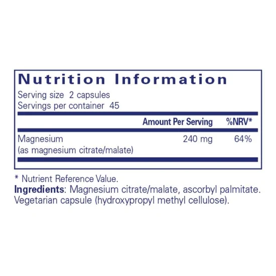Pure Encapsulations Magnesium citrate/malate Capsules 90 Capsules