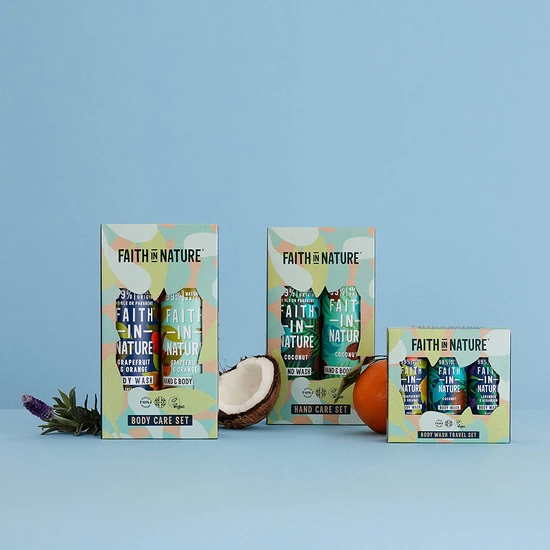 Faith in Nature Body Wash Travel Gift Set 3 x 100ml
