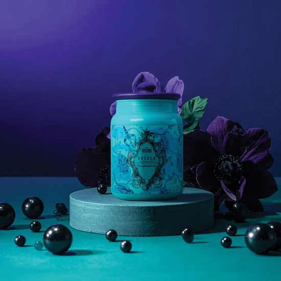 Disney Ursula Sea Flower Black Pearl Ceramic Candle