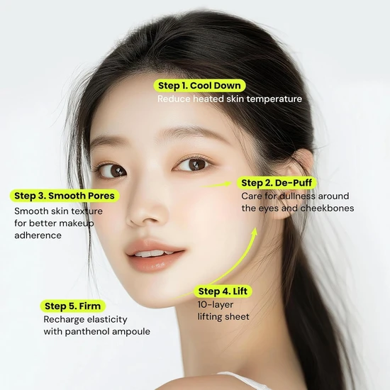 PO:DL PODL Red Bean Panthenol Coolfit Gelfting Mask x4