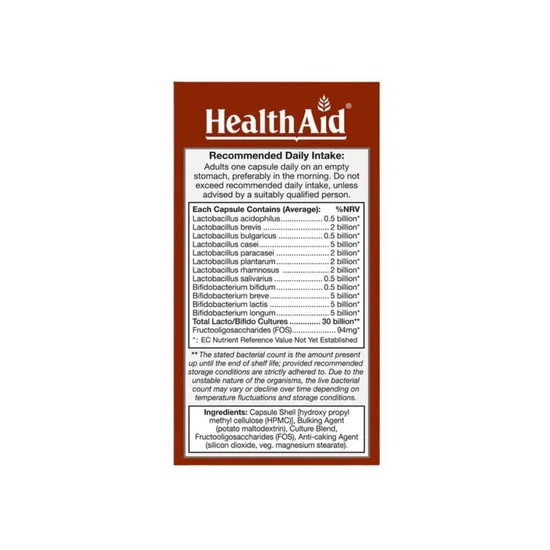 Health Aid Senior Probio Capsules 30 Capsules