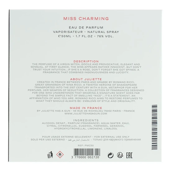 Juliette Has a Gun Miss Charming Eau De Parfum 50ml