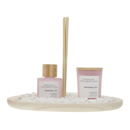 French Connection Pastel Collection Marshmallow Diffuser + Candle 50ml + 50g