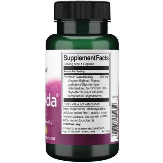 Swanson AvoVida 100mg Capsules 60 Capsules