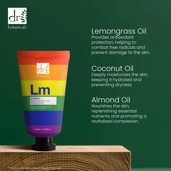 Dr Botanicals Pride Edition Lemon Superfood All-In-One Rescue Butter 50ml