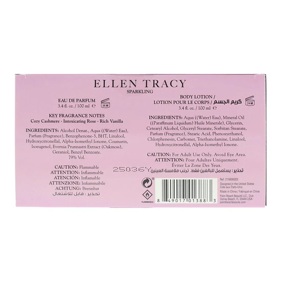 Ellen Tracy Sparkling Eau De Parfum + Body Lotion Gift Set 100ml