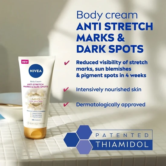 Nivea Luminous 630 Anti-Stretch Mark & Dark Spots Body Cream 200ml