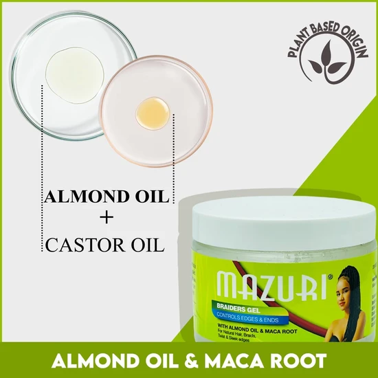 Mazuri Braiders Gel Controls Edges & Ends With Almond Oil & Maca Root 355ml