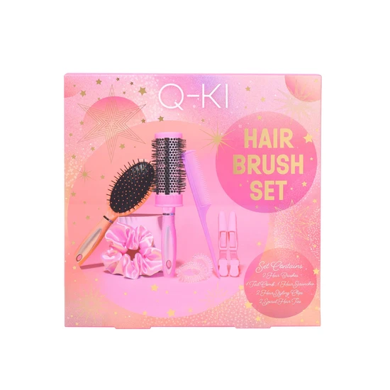 Q-KI Hair Brush Set Gift Set 8 Pieces
