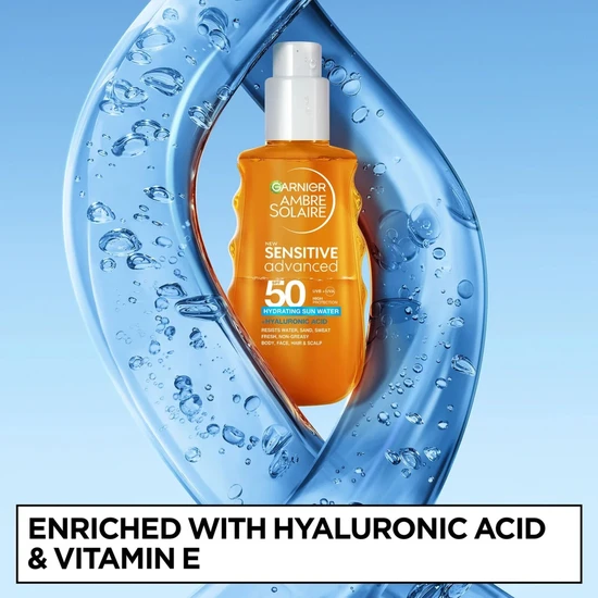 Garnier Ambre Solaire Advanced Sensitive Hydrating Sun Water SPF 50 150ml