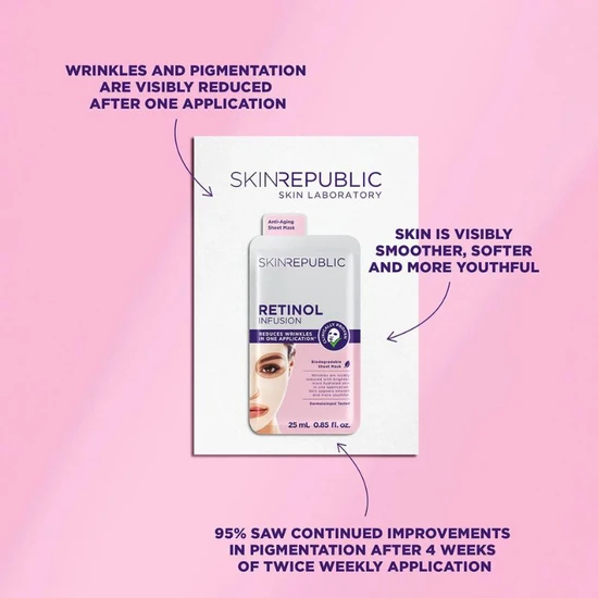 Skin Republic Retinol Infusion Face Sheet Mask 25ml
