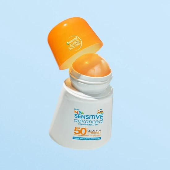 Garnier Ambre Solaire Kids Advanced Sensitive Coloured Roll-On SPF 50+ 50ml