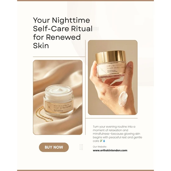 Erth Skin London Anti Ageing EGF Power Night Cream 50ml