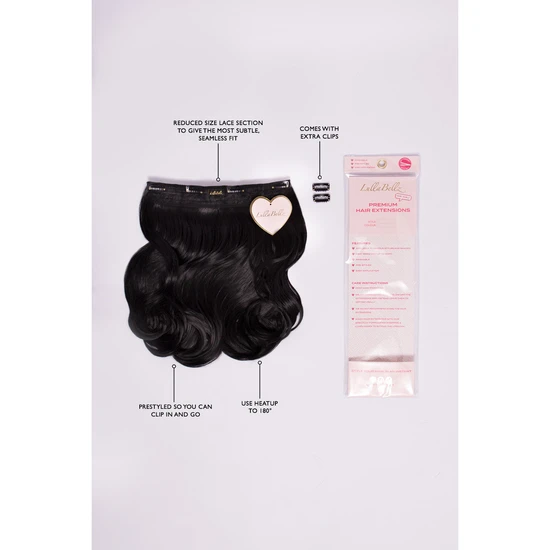 LullaBellz Thick 14" 1 Piece Blow Dry Wavy Clip-in Hair Extensions Bleach Blonde