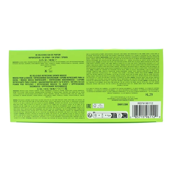 DKNY Be Delicious Gift Set 100ml Eau De Parfum + 150ml Refreshing Shower Mousse