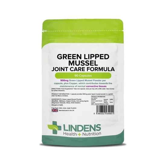 Lindens Green Lipped Mussel 500mg Capsules 90 Capsules
