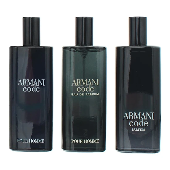 Giorgio Armani Code Pour Homme Gift Set Eau De Toilette 15ml + Eau De Parfum 15ml + Parfum 15ml