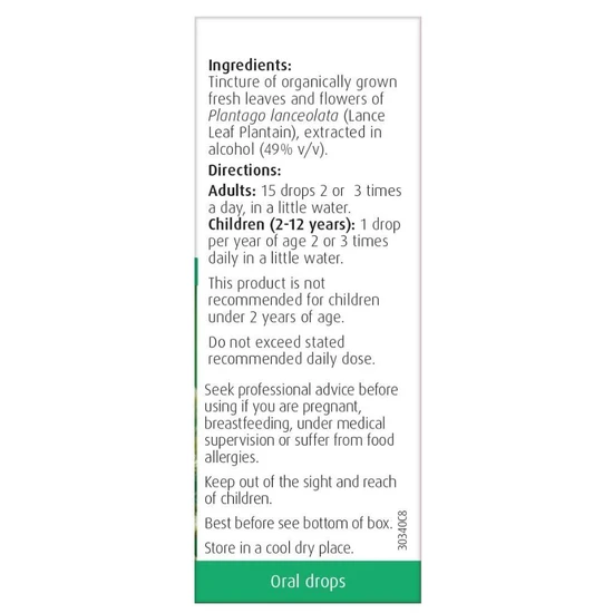 A.Vogel Plantago Lanceolata 50ml