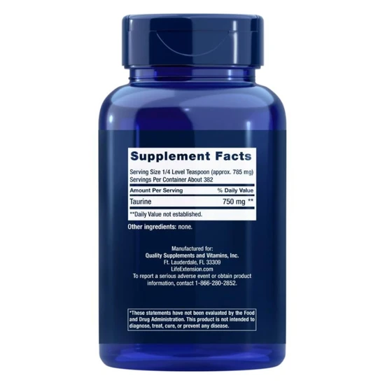 Life Extension L-Taurine Powder 300g