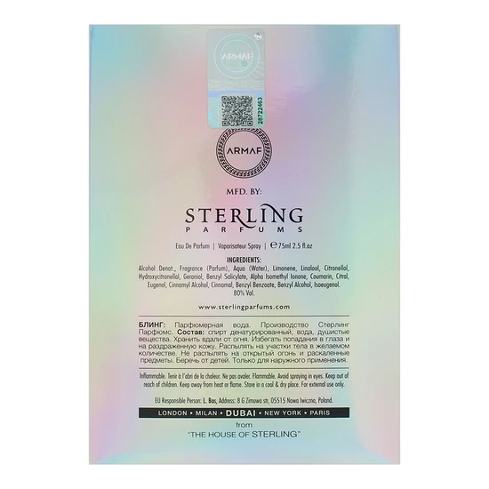 Armaf Club De Nuit Bling Eau De Parfum 75ml