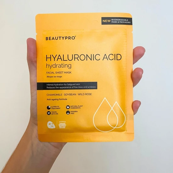 BeautyPro HYALURONIC Hydrating Face Sheet Mask 22ml