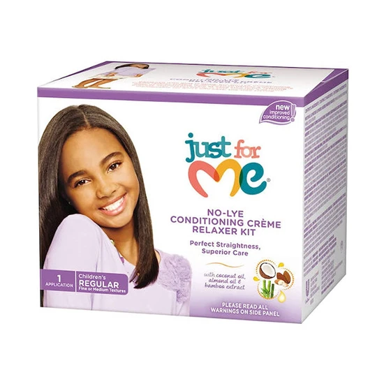 Just For Me No-lye Conditioning Creme Relaxer Kit Regular