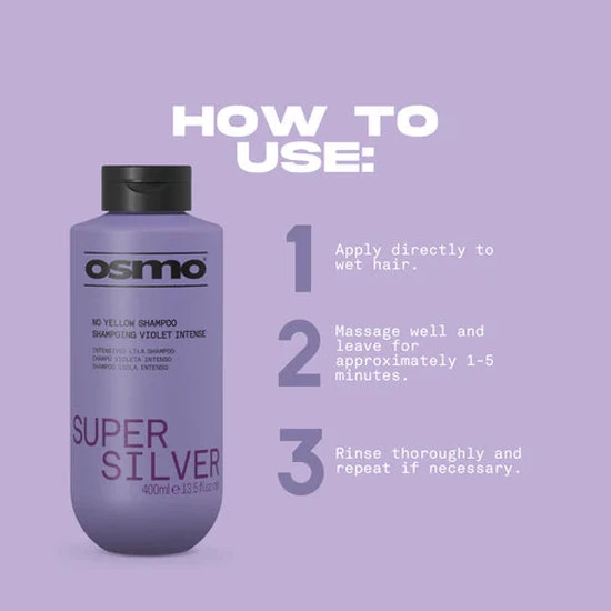 Osmo Super Silver No Yellow Violet Intense Shampoo 400ml