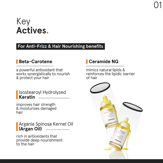 Minimalist Frizz Control Complex SPF 30 Hair Serum 50ml