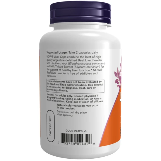 NOW Foods Liver Capsules 100 Capsules