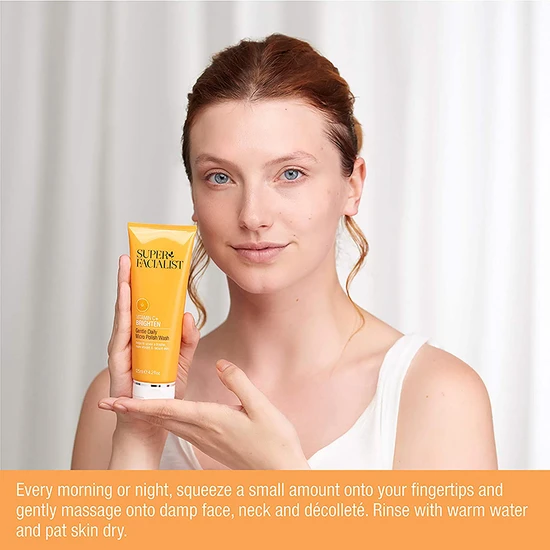 Super Facialist Vitamin C + Brighten Daily Gentle Micro Polish Wash 125ml