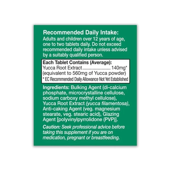 Health Aid Yucca Root Tablets 60 Tablets